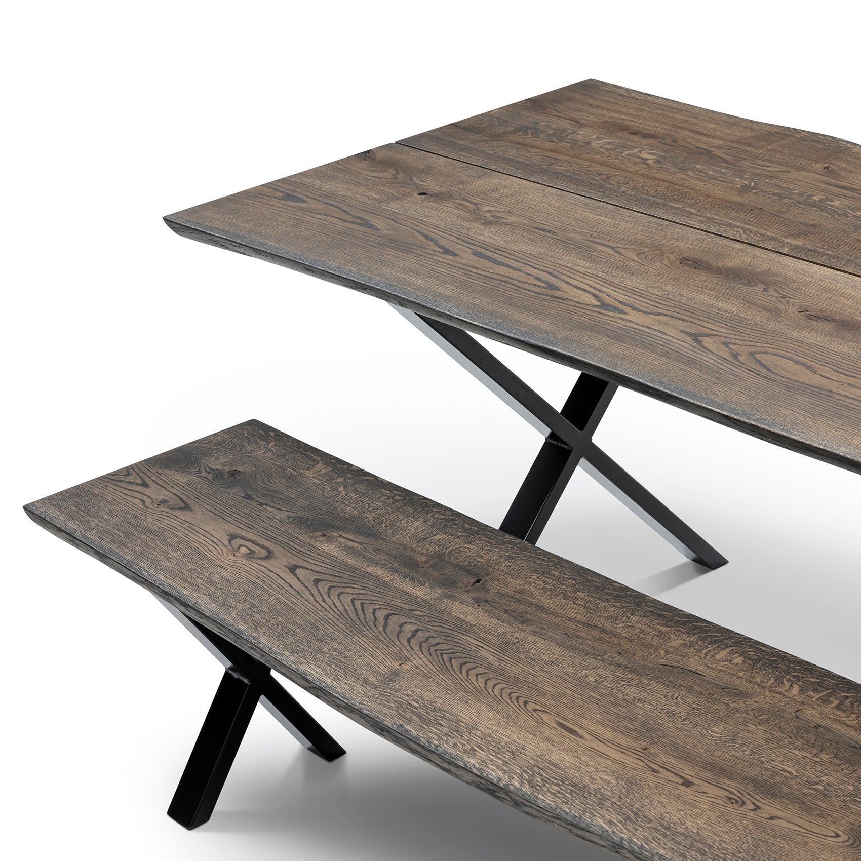 Eva Extendable Dining Table in Charcoal Oak