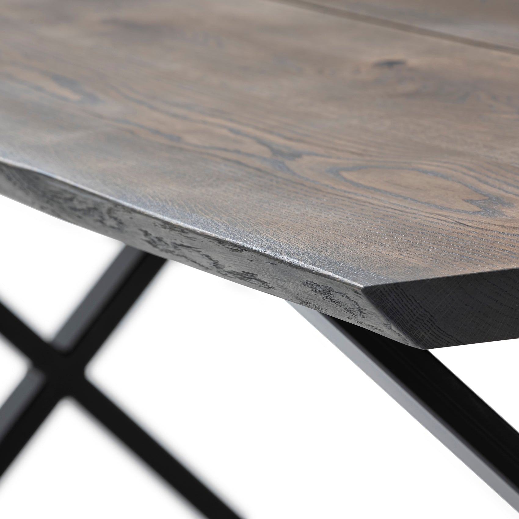 Eva Extendable Dining Table in Charcoal Oak