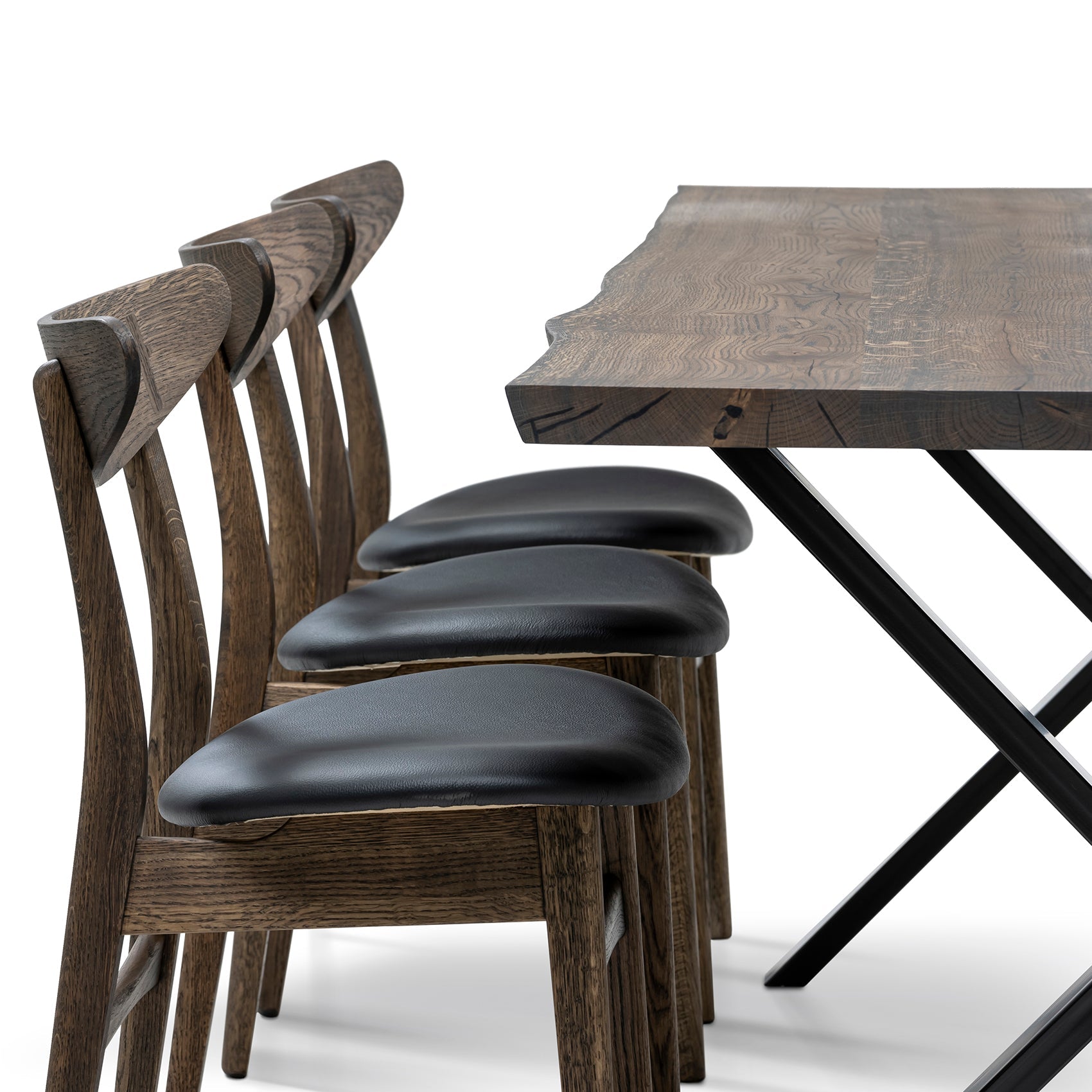Eva Extendable Dining Table in Charcoal Oak