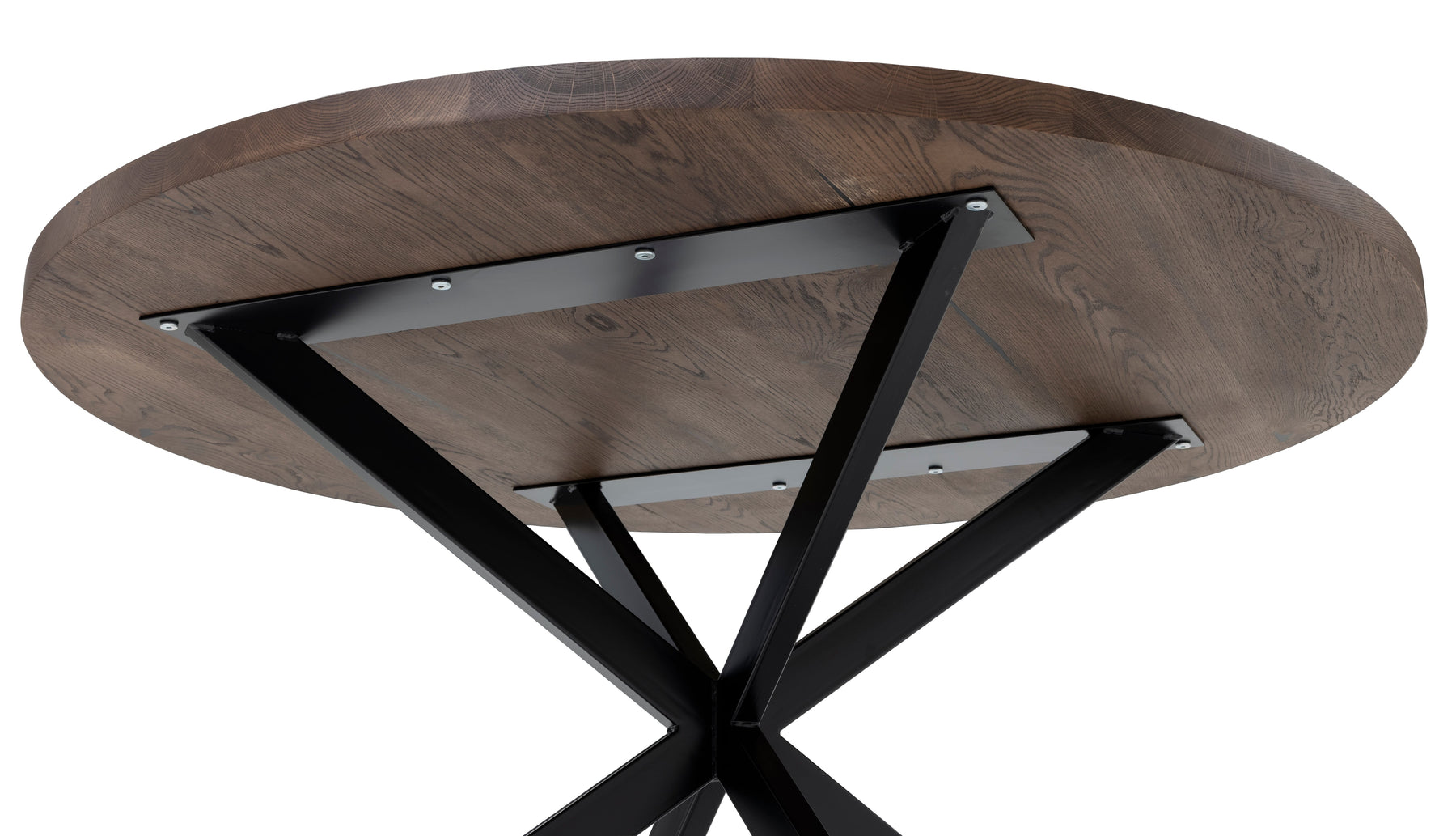 Beatrice Round Extendable Dining Table in Dark Oak