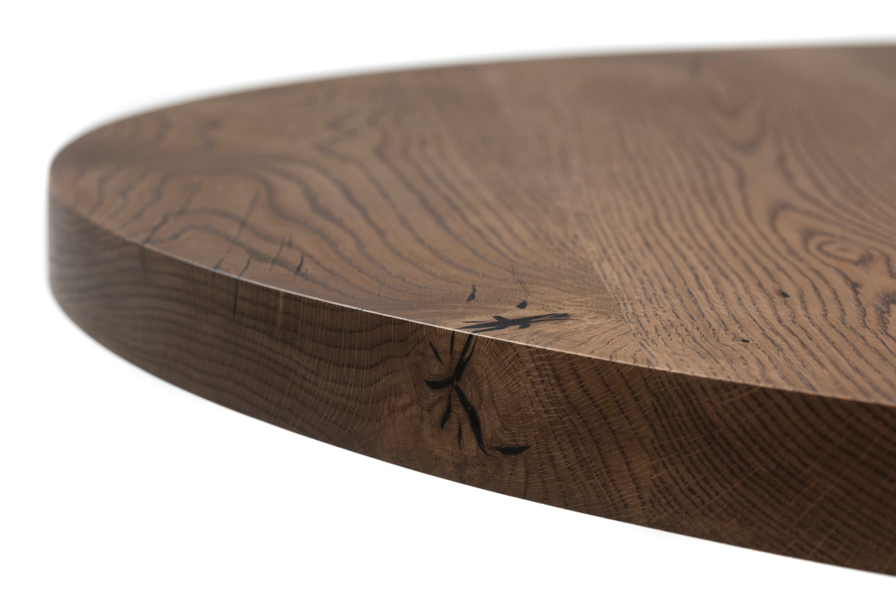 Beatrice Round Extendable Dining Table in Dark Oak