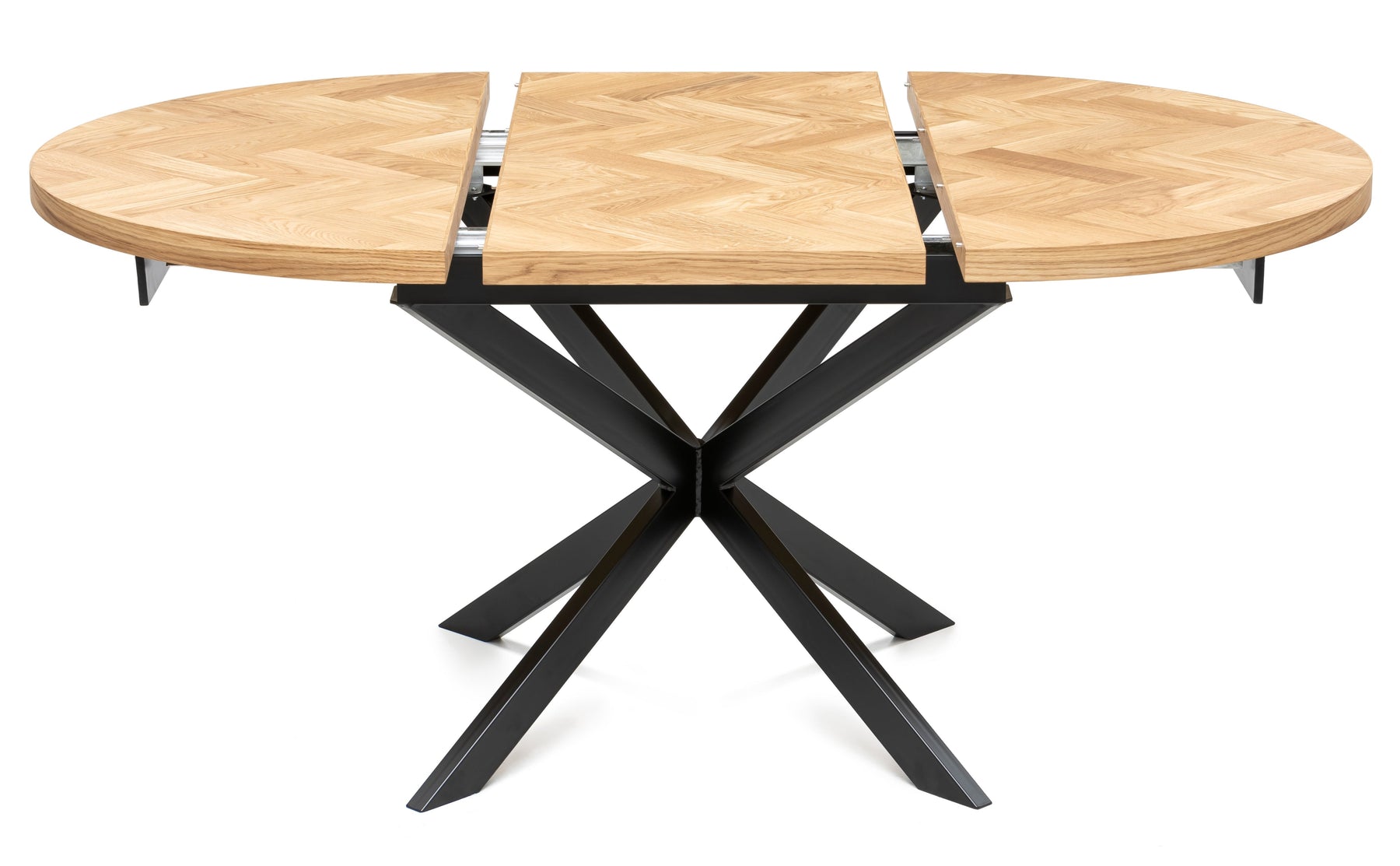 Astrid Round Extendable Parquet Dining Table