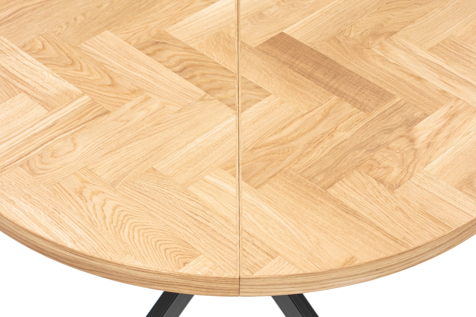 Astrid Round Extendable Parquet Dining Table