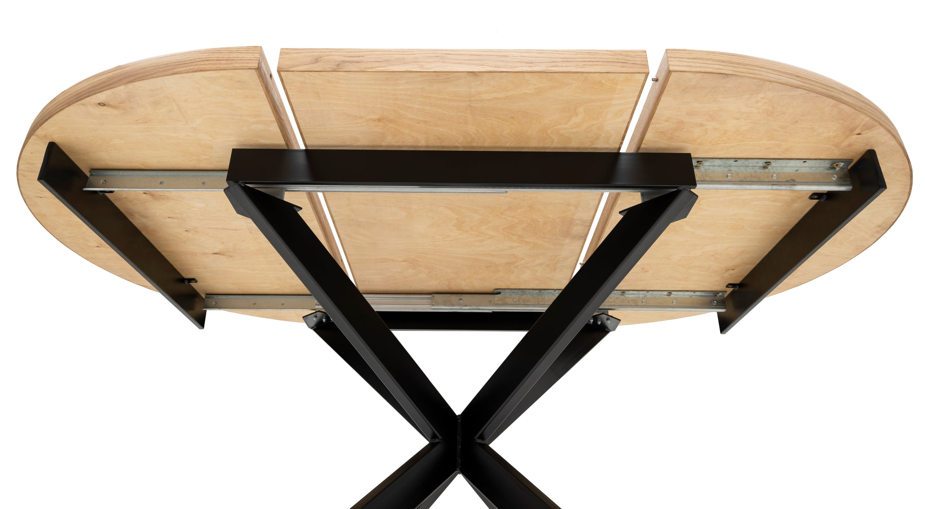 Astrid Round Extendable Parquet Dining Table