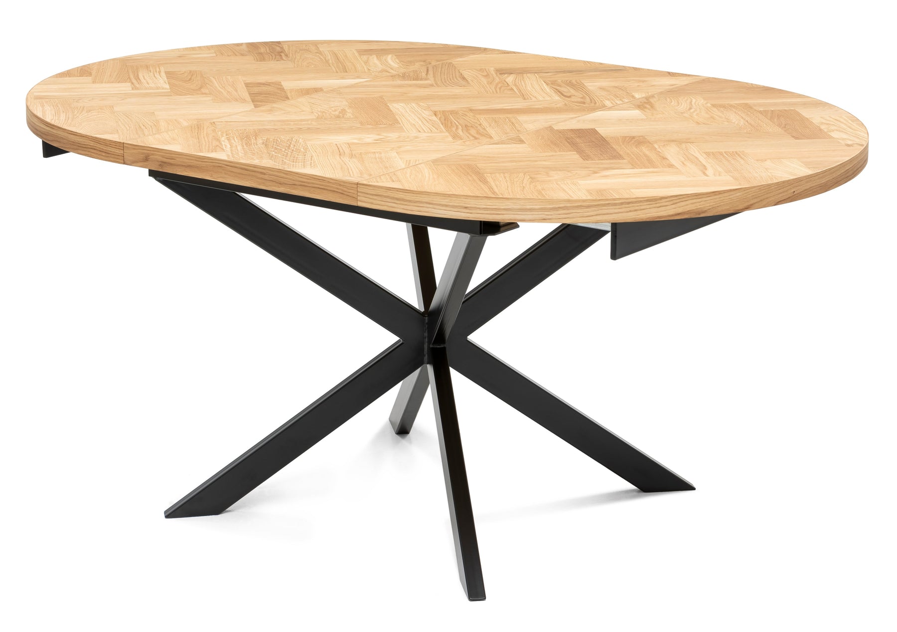 Astrid Round Extendable Parquet Dining Table