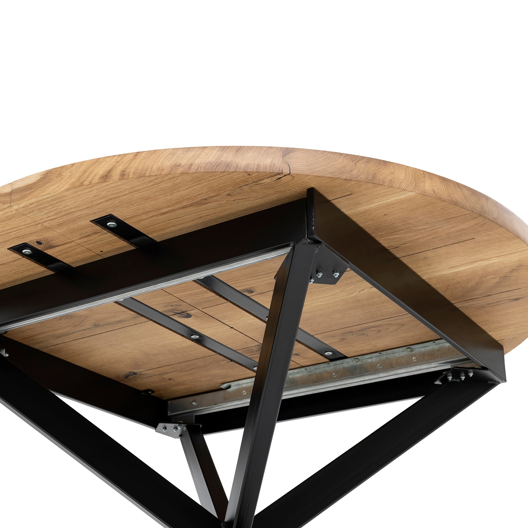Beatrice Round Extendable Oak Dining Table in Solid Oak