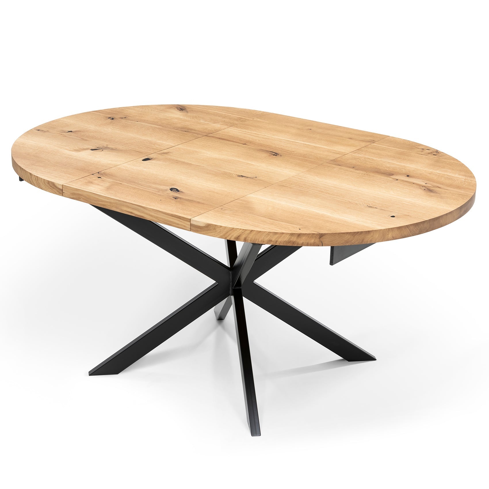 Beatrice Round Extendable Oak Dining Table in Solid Oak