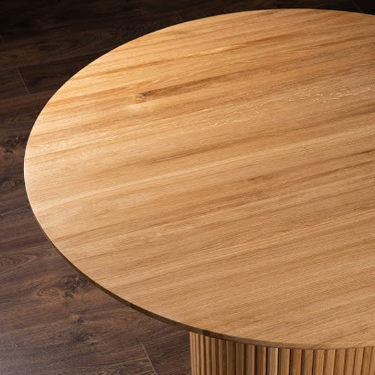 Chiara Extendable Oak Veneer Dining Table 120 cm