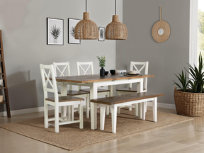 Devon Extendable Dining Table (140cm - 180cm) & Devon Chairs