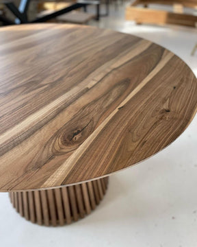 Vivien Round Extendable Dining Table in Solid Walnut