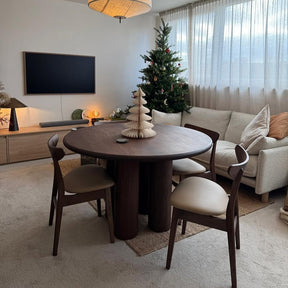 Ella Round Extendable Dining Table in Walnut