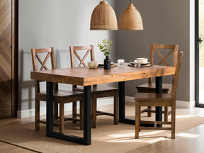Brooklyn 160cm Fixed Top Dining Table & Brooklyn Cross Back Chairs