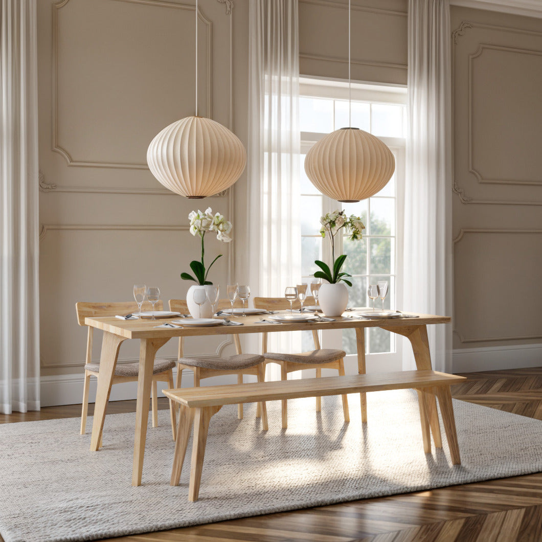 Aurora Extendable Dining Table in Solid Oak