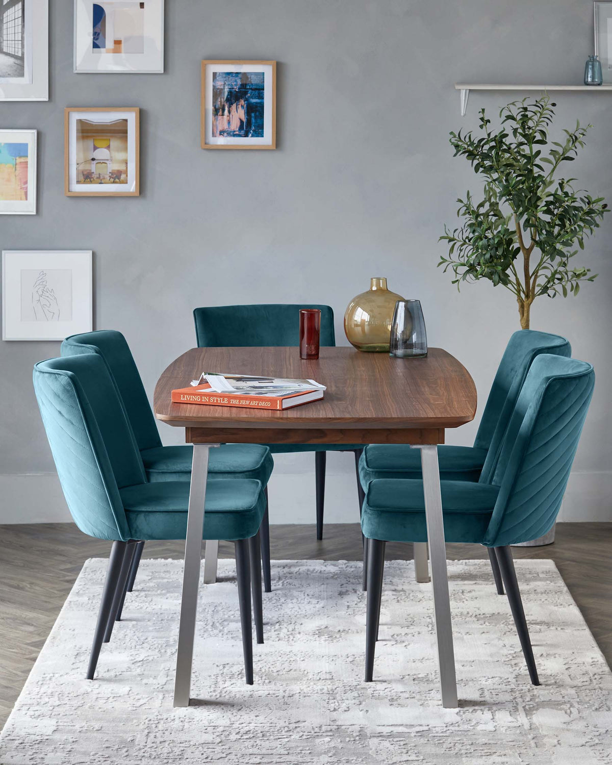 Assi Walnut Extending 6 To 8 Seater Dining Table