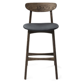 Oak Bar Stool Leather