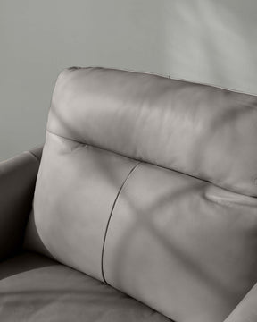 Brooks Dark Grey Leather Armchair