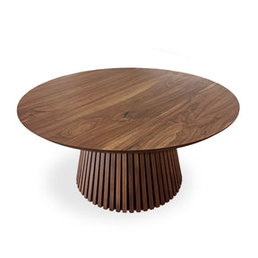 Vivien Round Extendable Dining Table in Chocolate Walnut