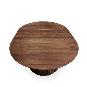Vivien Round Extendable Dining Table in Chocolate Walnut