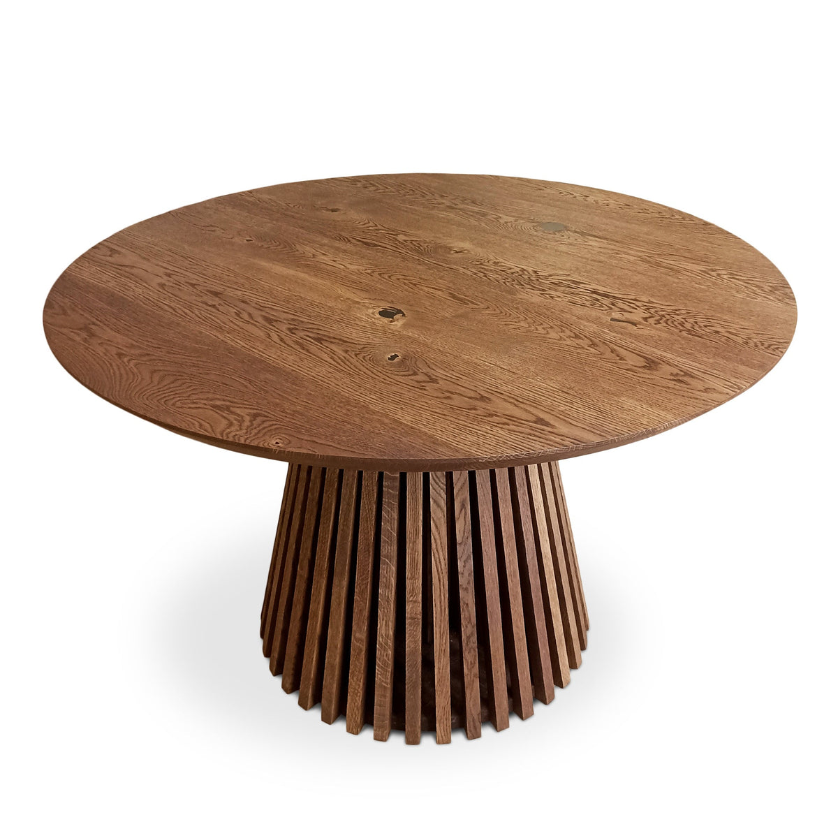 Vivien Round Extendable Dining Table in Chocolate Oak