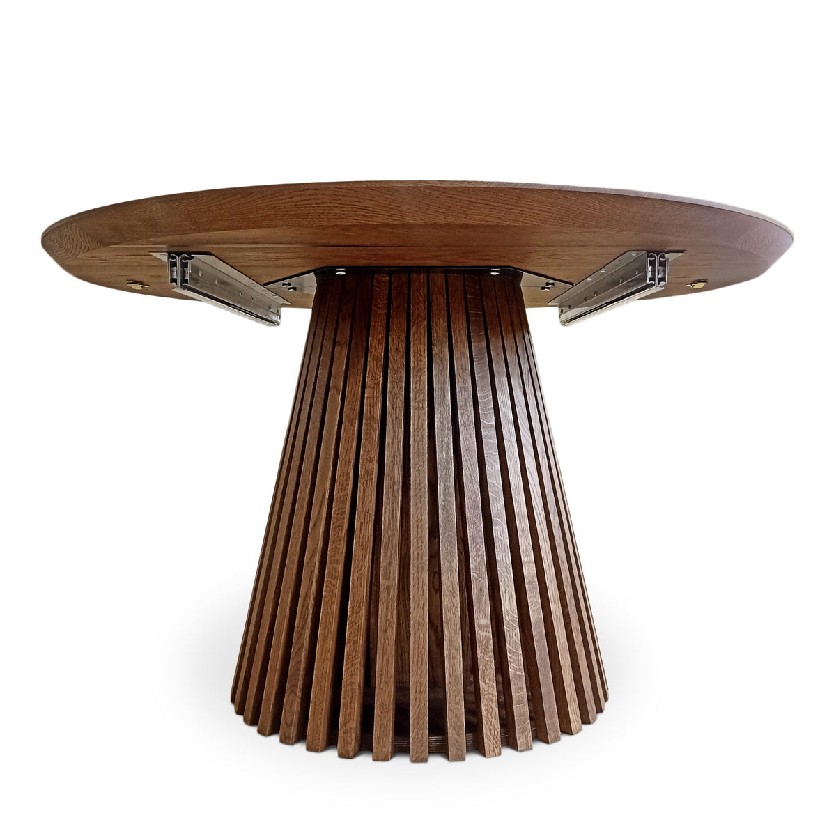 Vivien Round Extendable Dining Table in Chocolate Oak