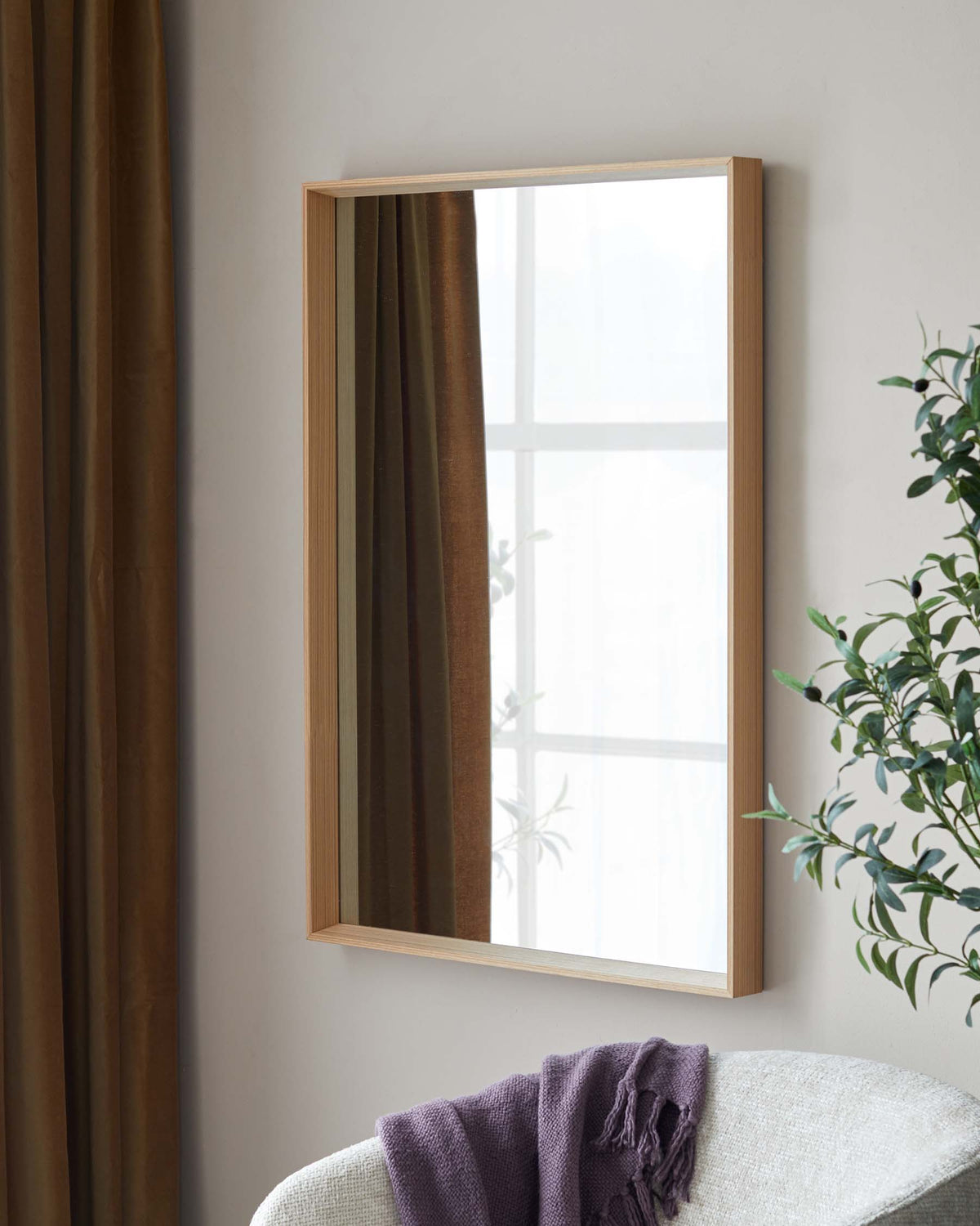 Corban Large Wall Mirror Oak