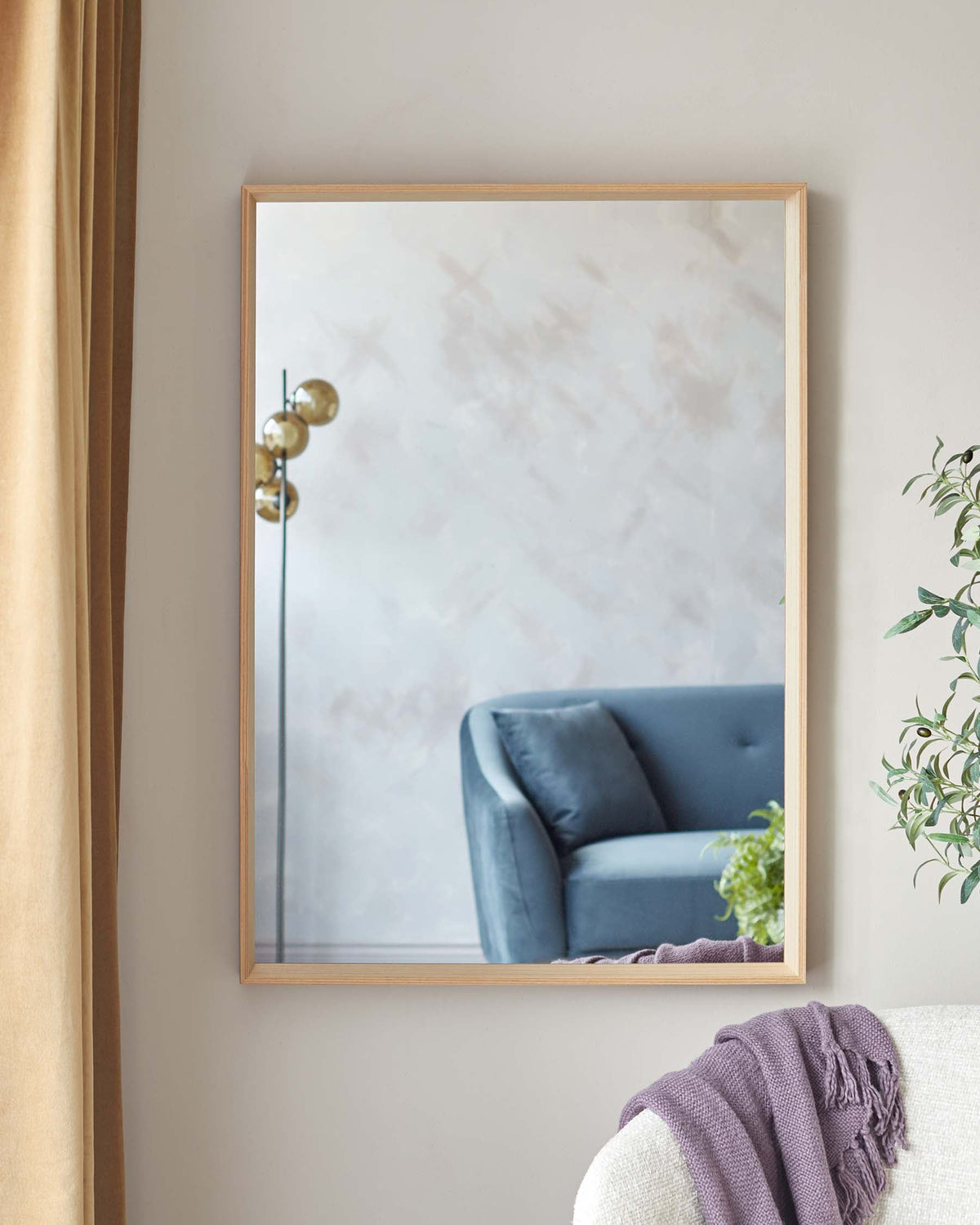 Corban Large Wall Mirror Oak