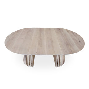 Vivien Round Extendable Dining Table in Light Oak