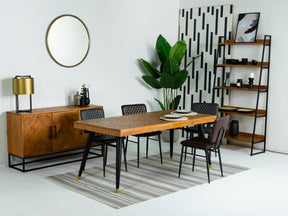 Mode 180-240cm Extendable Dining Table & Grey Houston Dining Chairs