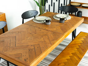 Mode 140-180cm Extendable Dining Table & Tan Dallas Dining Chairs