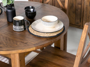 Brooklyn Round Extendable Dining Table & Alston Dining Chairs