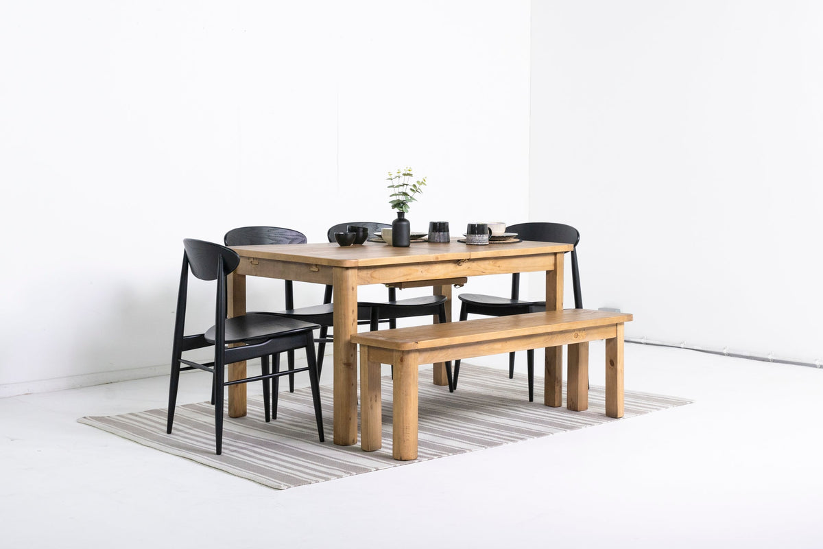 Exeter Extendable Dining Table (140cm - 180cm) & Gabo Dining Chairs