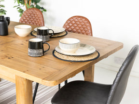 Exeter Extendable Dining Table (140cm - 180cm) & Gabo Dining Chairs