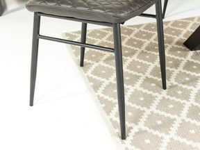 Brooklyn 160cm Fixed Top Dining Table & Grey Houston Dining Chairs