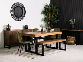 Brooklyn 160cm Fixed Top Dining Table & Alston Dining Chairs