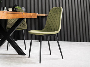 Brooklyn 160cm Fixed Top Dining Table & Alston Dining Chairs