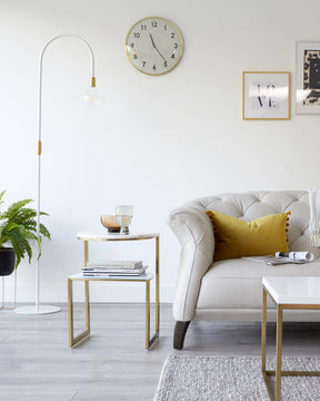 Demi white marble side table
