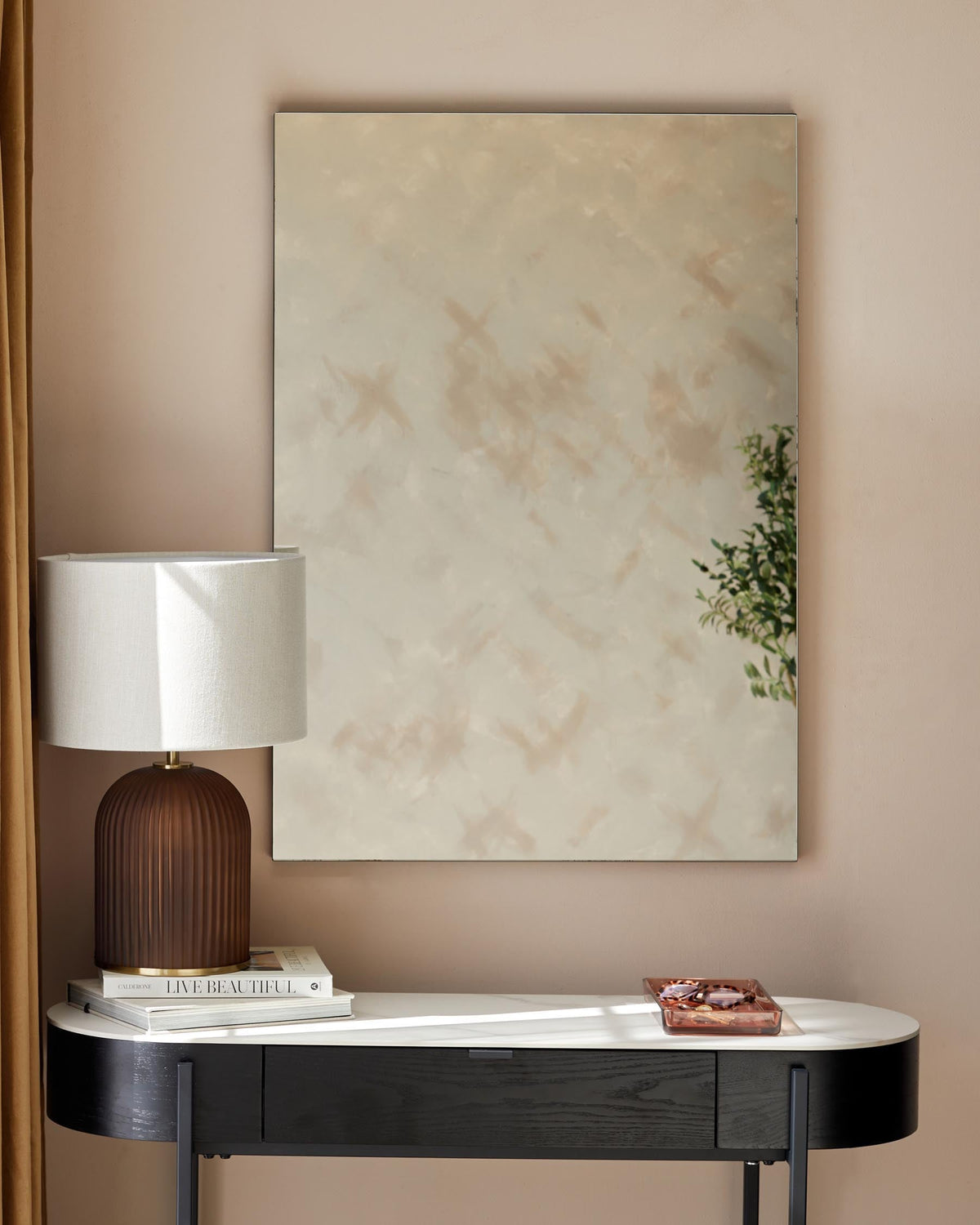 Devin Large Wall Mirror Black