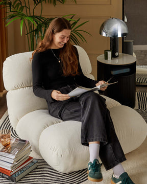 Elijah Ivory Boucle Accent Chair