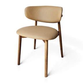 Ella Walnut Dining Chair Leather