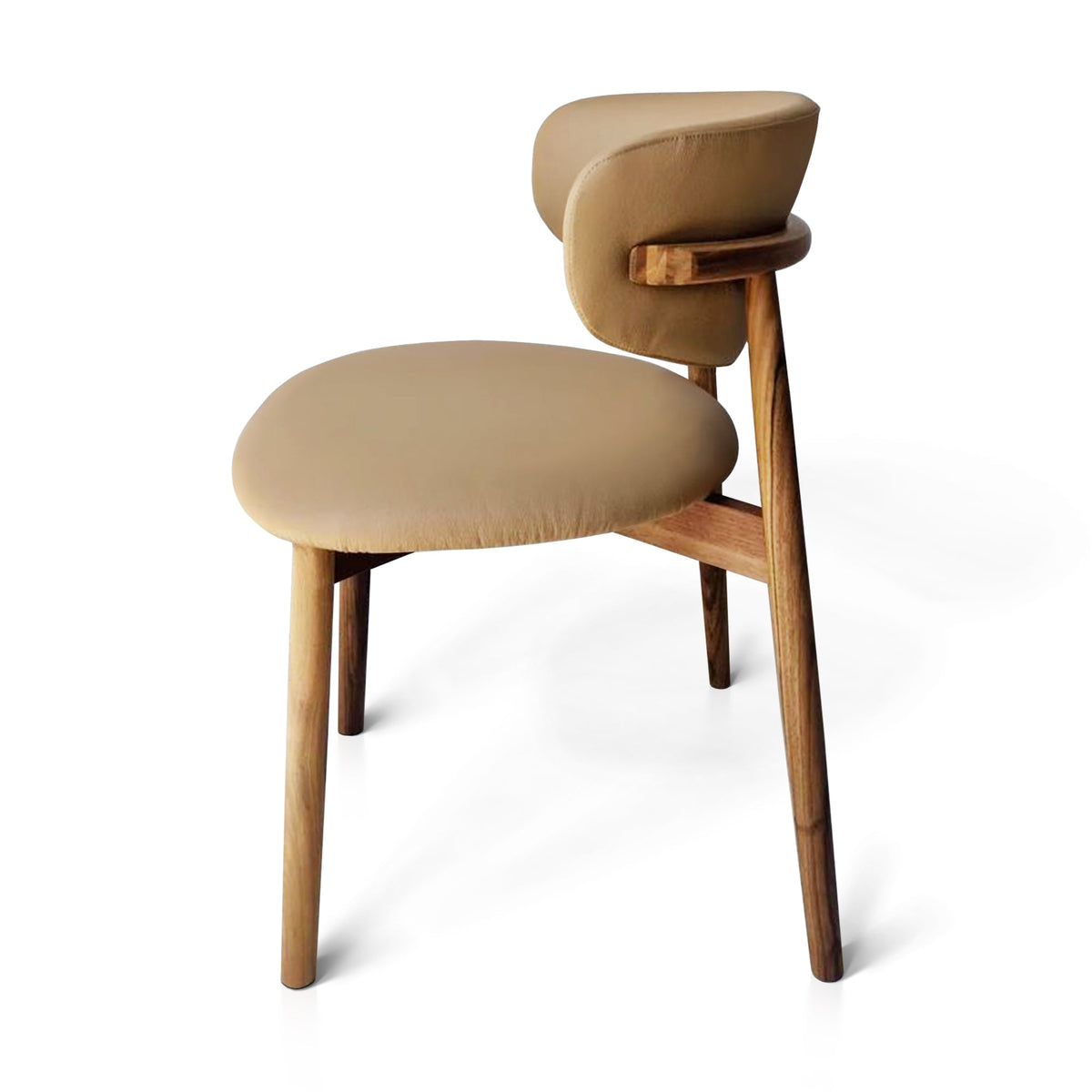 Ella Walnut Dining Chair Leather