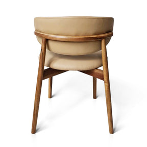 Ella Walnut Dining Chair Leather