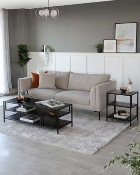 Finley Black Metal Side Table