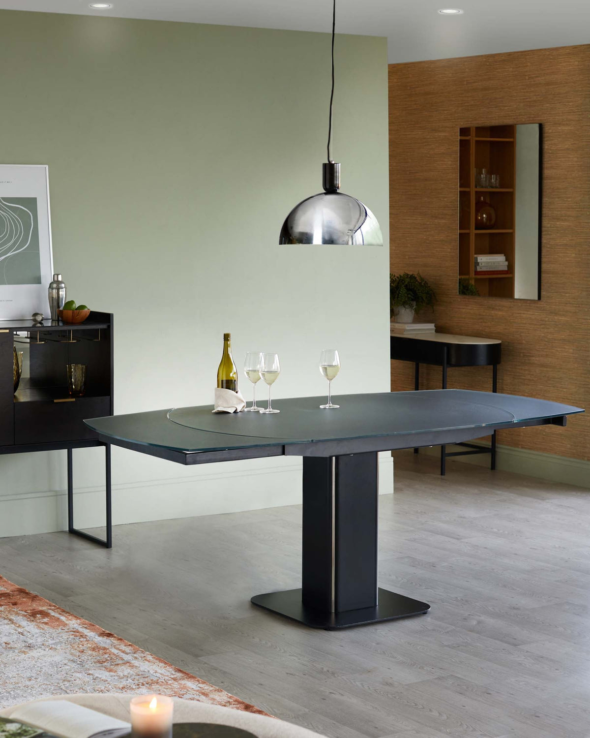 Fraser 4 to 6 seater table and 4 Marlow dining chairs set