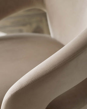Heath champagne velvet accent chair