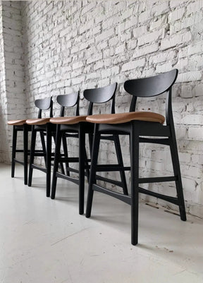 Oak Bar Stool Leather