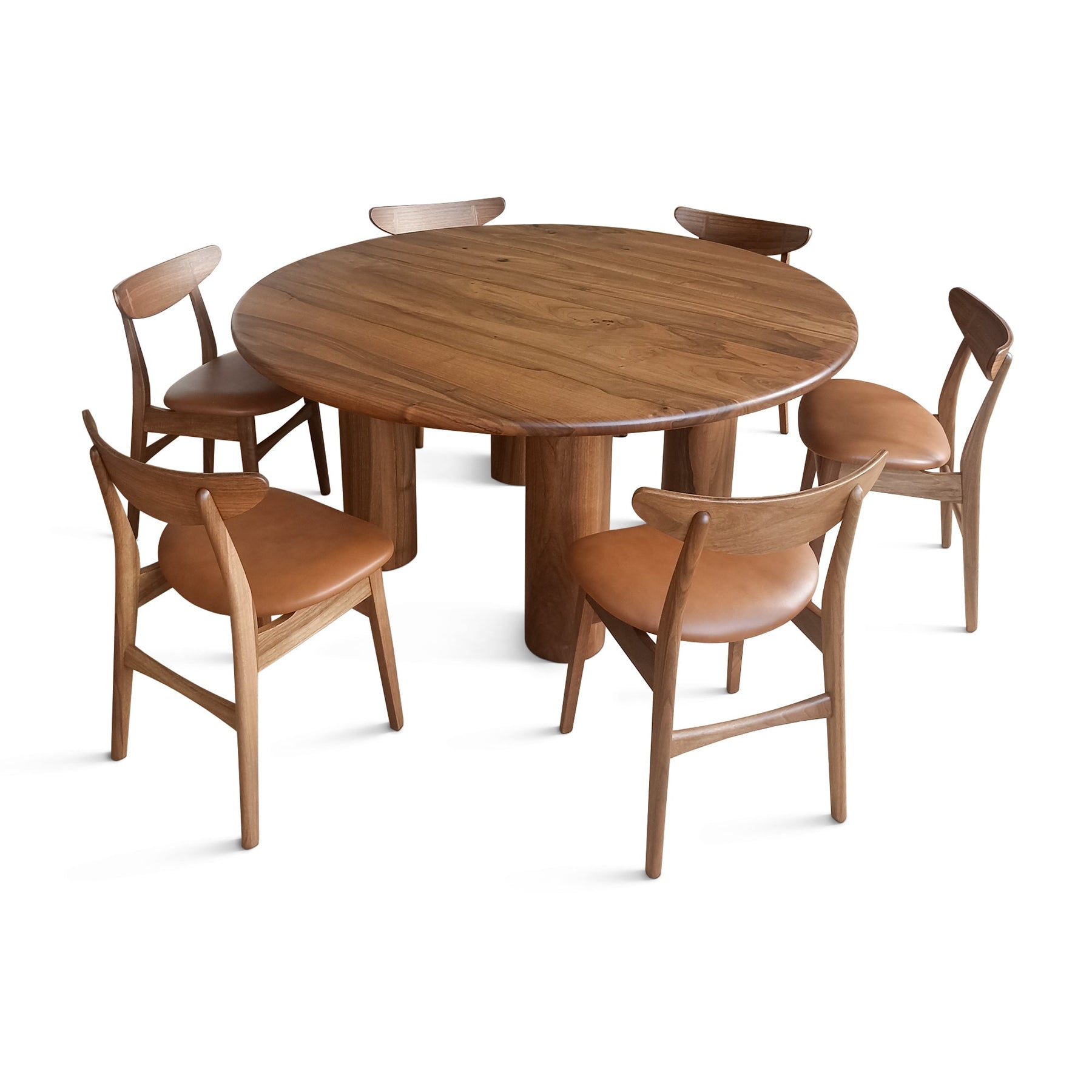 Ella Round Extendable Dining Table in Walnut