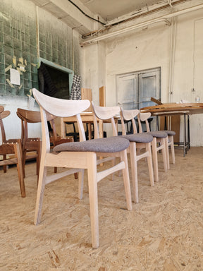 Eva Cotton Oak Dining Chair - 4 in stock