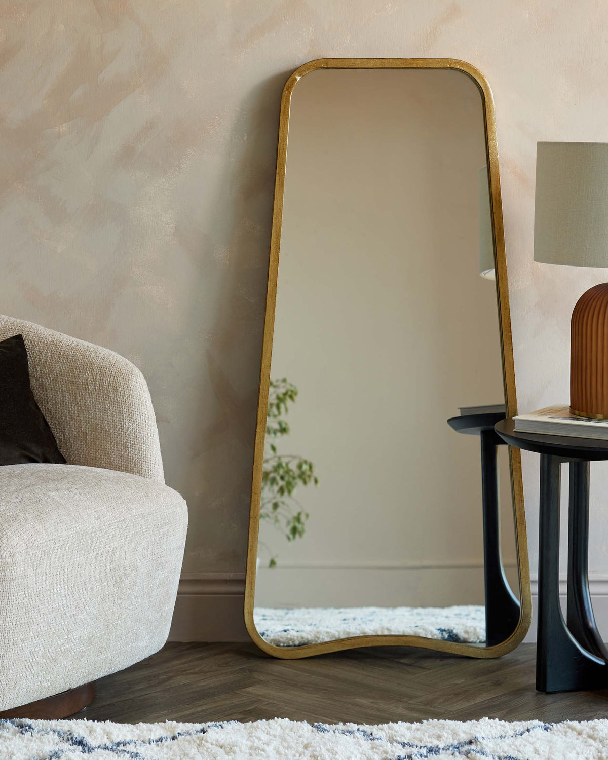 Kennett Medium Full Length Leaner Mirror Antique Gold