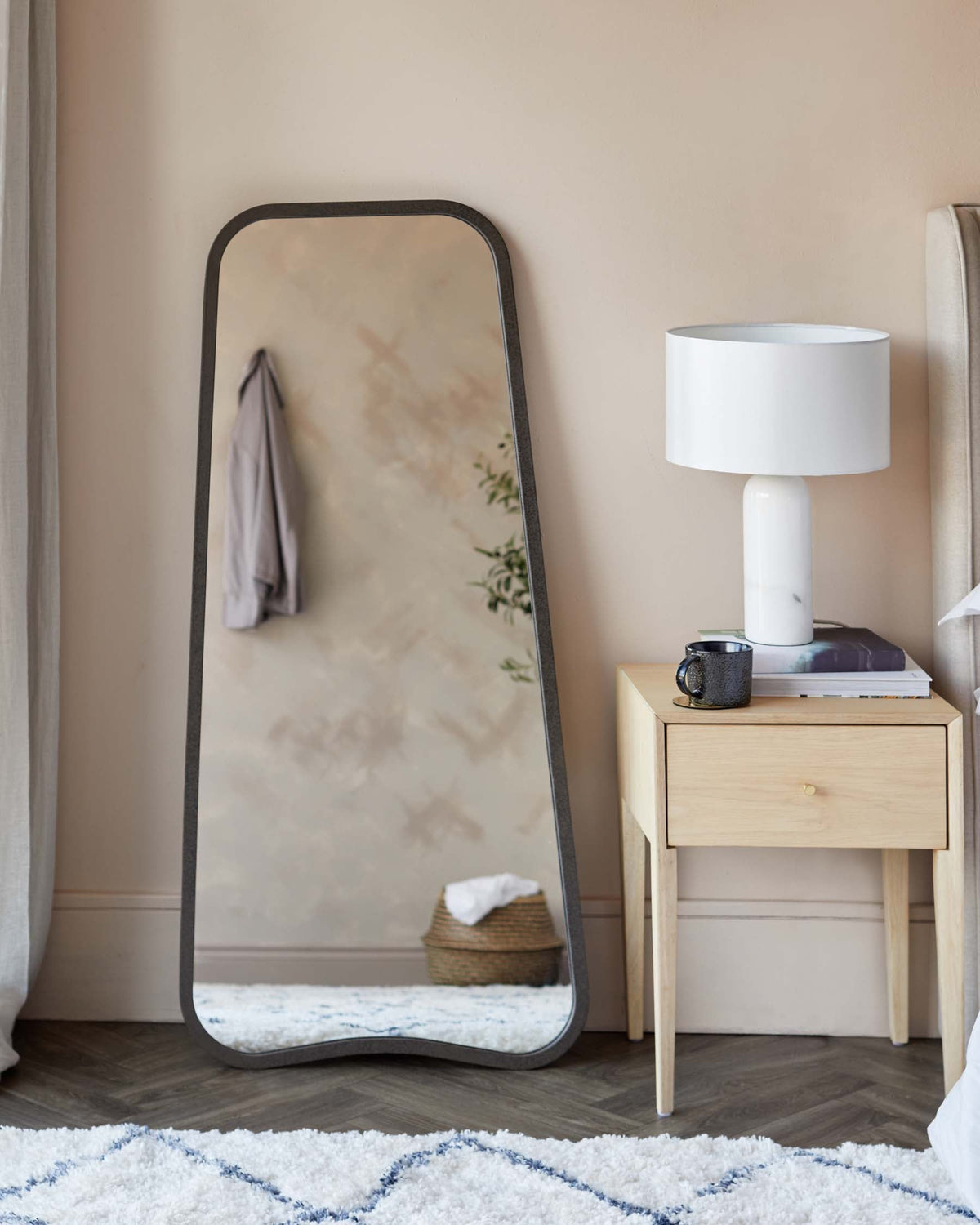 Kennett Medium Full Length Leaner Mirror Antique Black