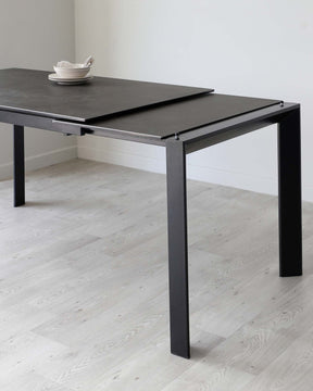 Louis Dark Grey Ceramic Extending 6 To 8 Seater Dining Table